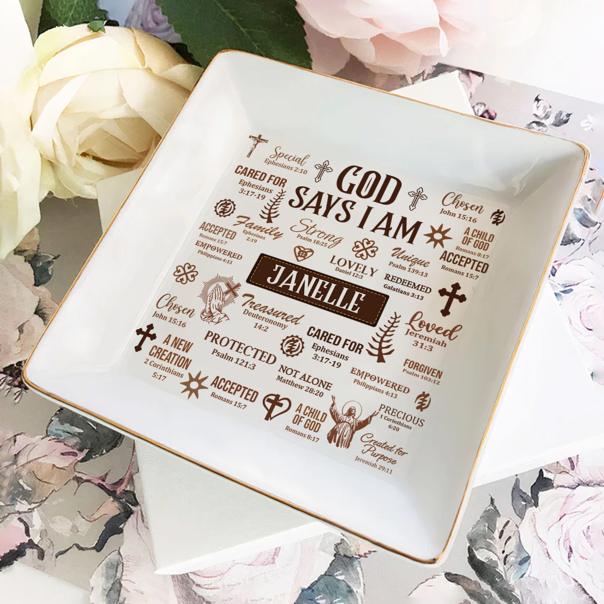 God Says I Am - Personalized Jewelry Dish FCJDNUTN1903L