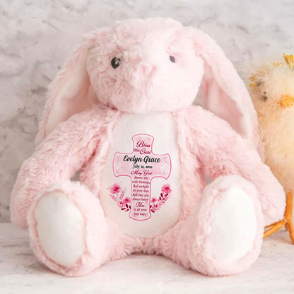 Bless This Child - Personalized Stuffed Bunny