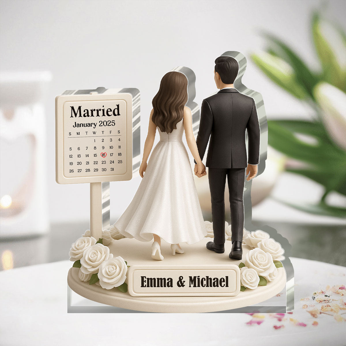 From This Day Forward - Personalized Custom Shaped Squared Acrylic Plaque