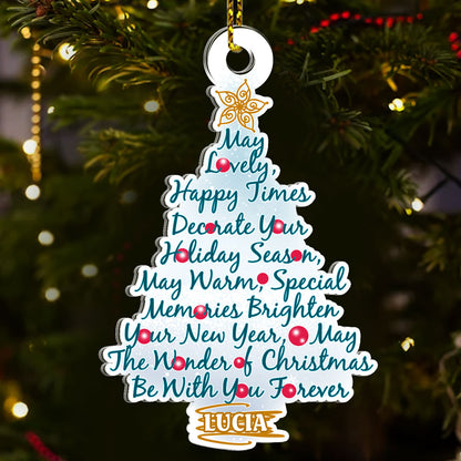 Christmas Wish For You Tree - Personalized 1-Side Acrylic Ornament