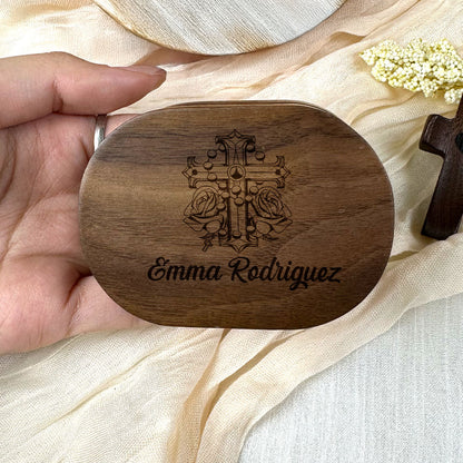 May God Bless You - Personalized Wooden Comfort Cross