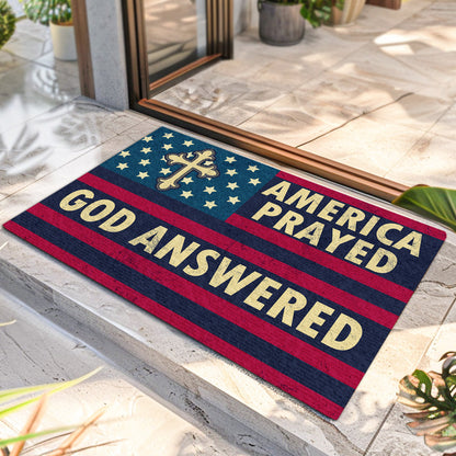 America Prayed God Answered - Doormat