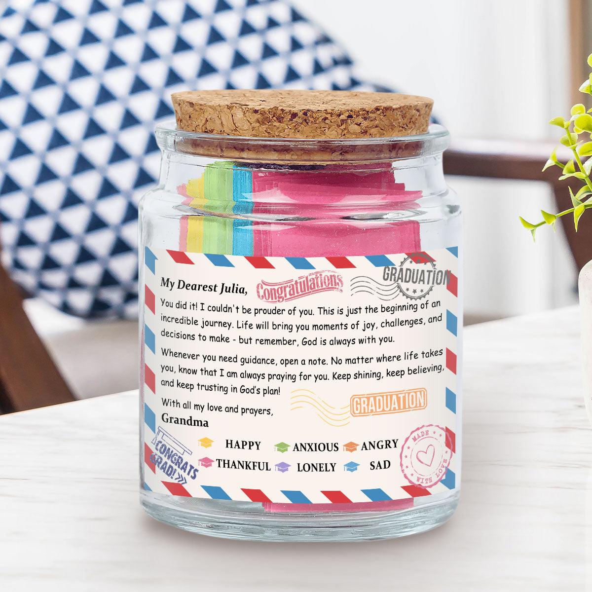 "You Did It" Graduation Gift - Personalized Bible Verse Jar Self-buy