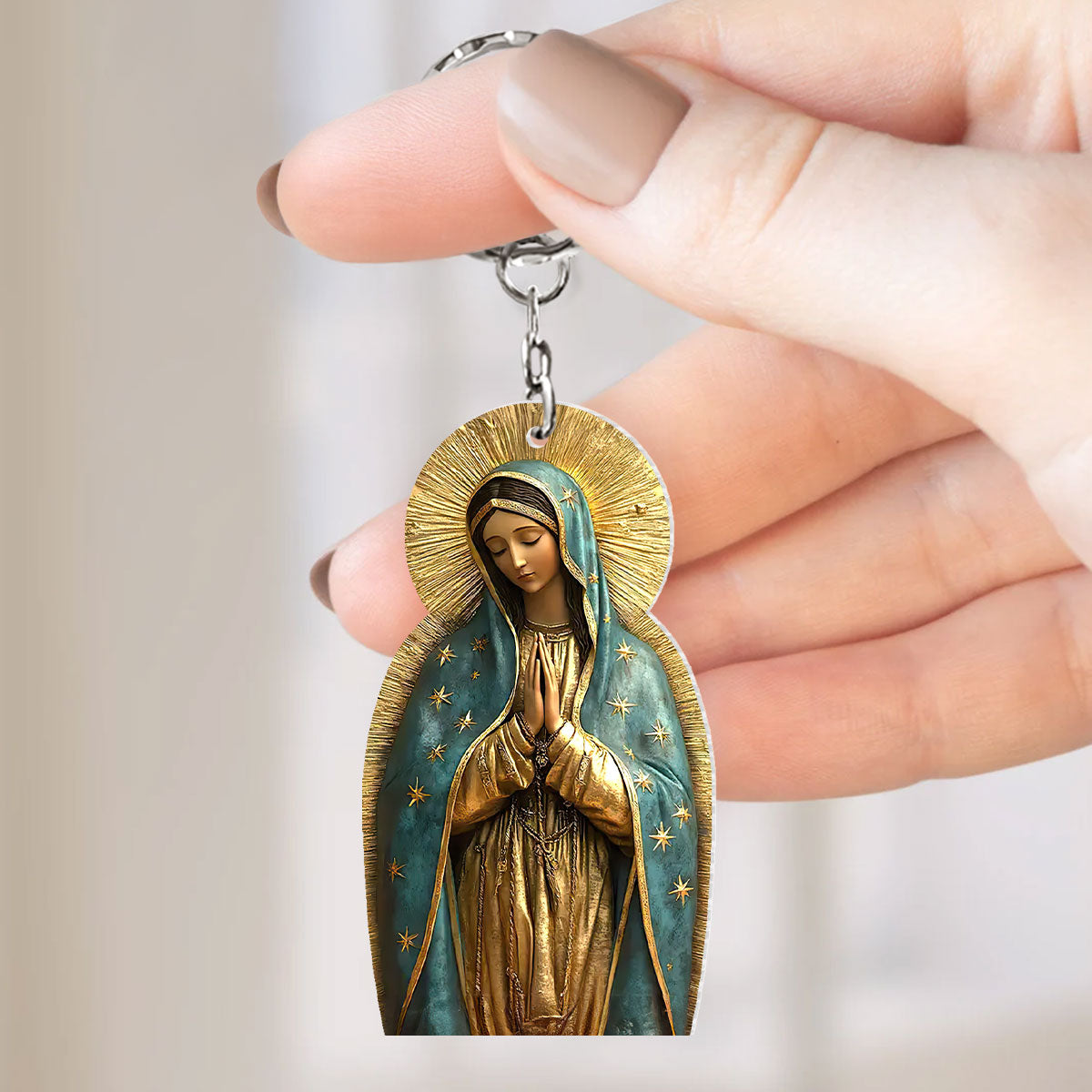 Vintage Style Virgin Mary - Acrylic Keychain