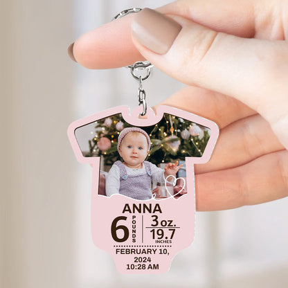Cute Baby Bodysuit - Personalized Acrylic Keychain