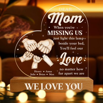 When You Are Missing Us Light This Lamp - Personalized Acrylic Plaque Night Light