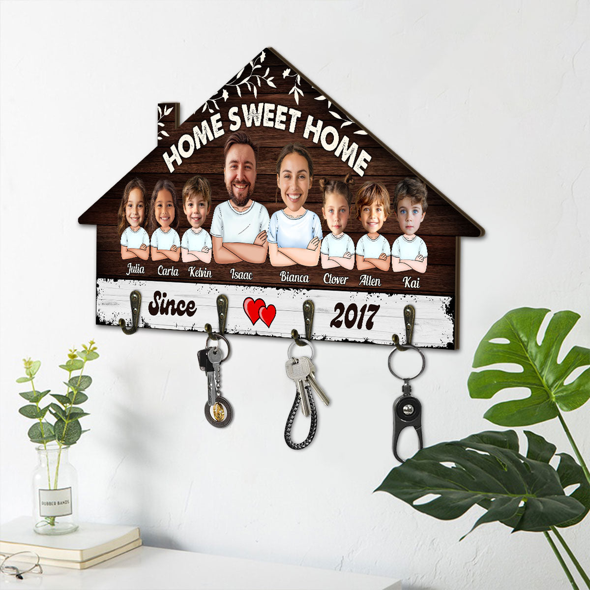 Home Sweet Home - Personalized Key Holder FCUWKHCSPH900T