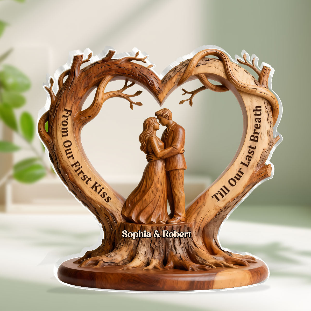 Ever After Rooted Heart - Personalized Custom Shaped Acrylic Plaque