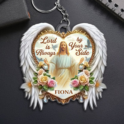 Lord Is By Your Side, Through Your Travels - Personalized Acrylic Keychain