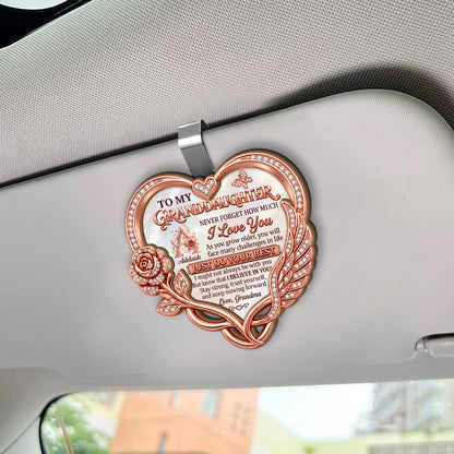 Never Forget How Much I Love You - Personalized Car Visor Clip