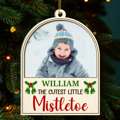 The Cutest Little Mistletoe Kid - Personalized 1-Side Acrylic Ornament