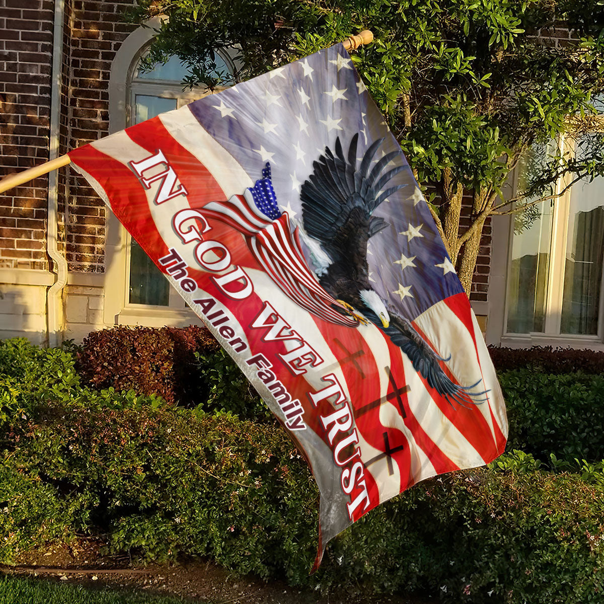 In God We Trust - Personalized House Flag