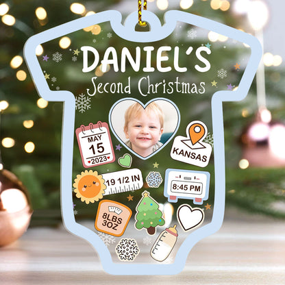 Baby's First Christmas - Personalized 1-Side Acrylic Ornament