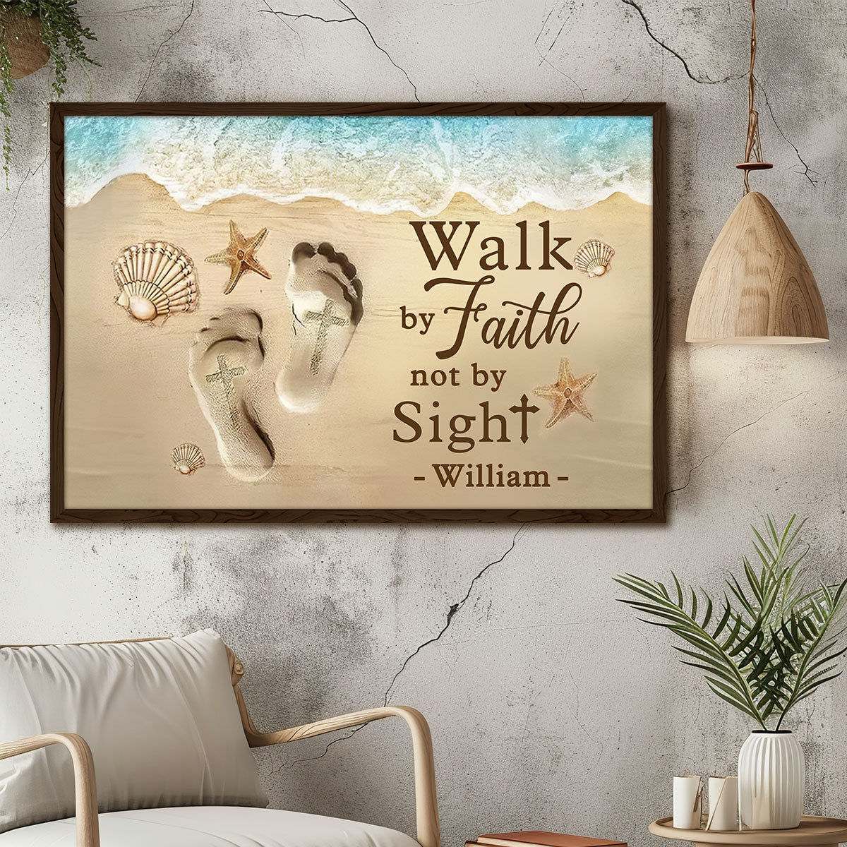 Walk By Faith Not Sight Poster - Personalized Poster