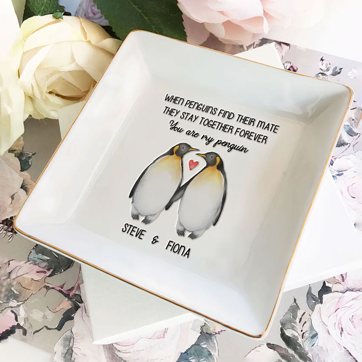 You Are My Penguin - Personalized Jewelry Dish