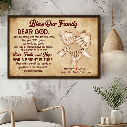 Bless Our Family - Personalized Poster