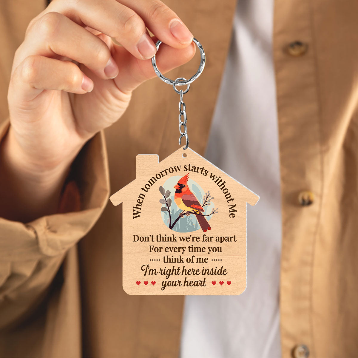 I'm Right Here Inside Your Heart - Personalized Acrylic Keychain