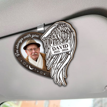 Always In Our Hearts - Personalized Car Visor Clip