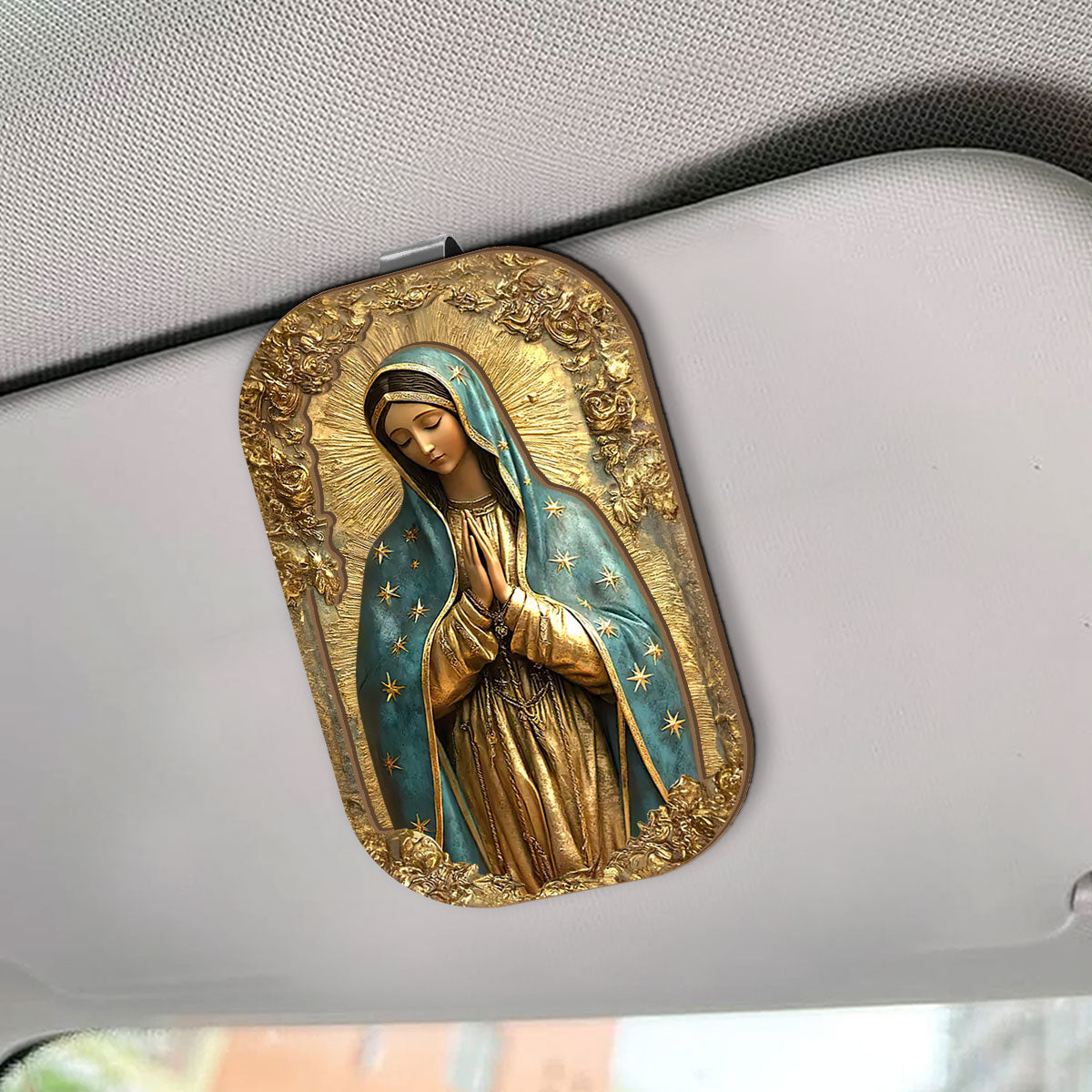 Vintage Style Virgin Mary - Car Visor Clip