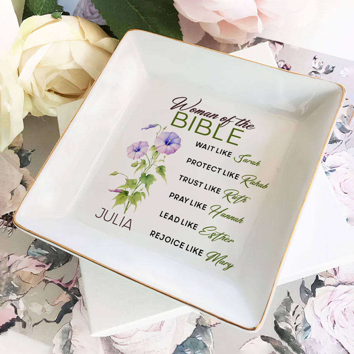 Woman Of God Bible - Personalized Jewelry Dish FCJDLEHA1916L