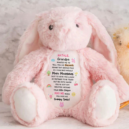 Grandpa Wants To Tell You - Personalized Stuffed Bunny