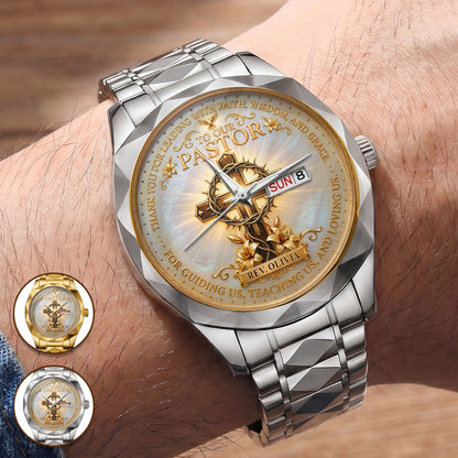 To Our Pastor - Personalized Men's Wrist Watch