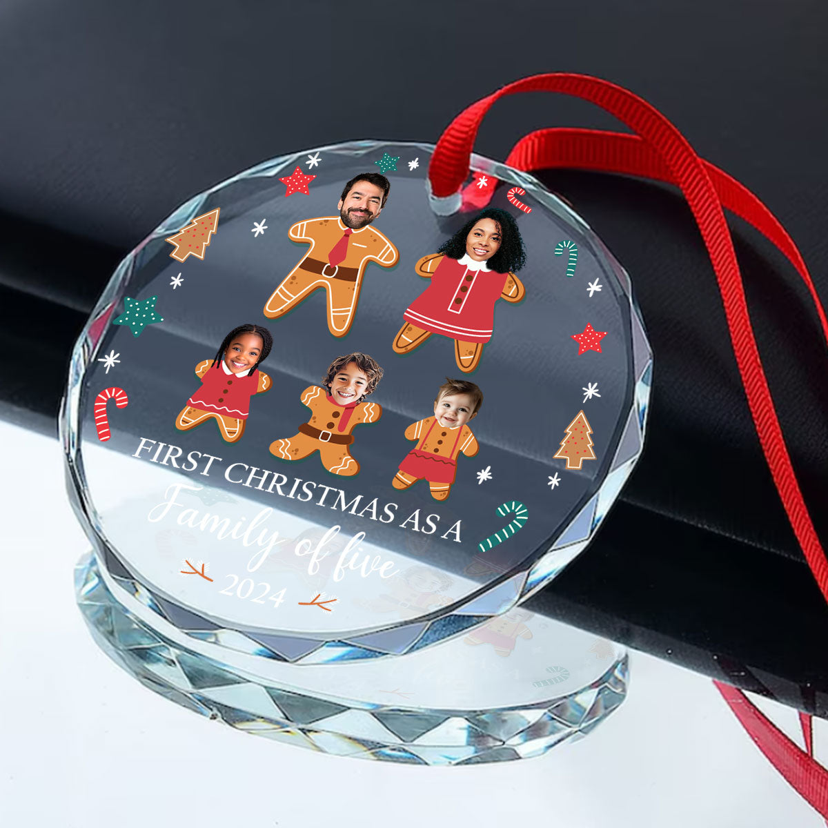 First Christmas - Personalized Custom Glass Ornament FCURGOPLEHA2185TA