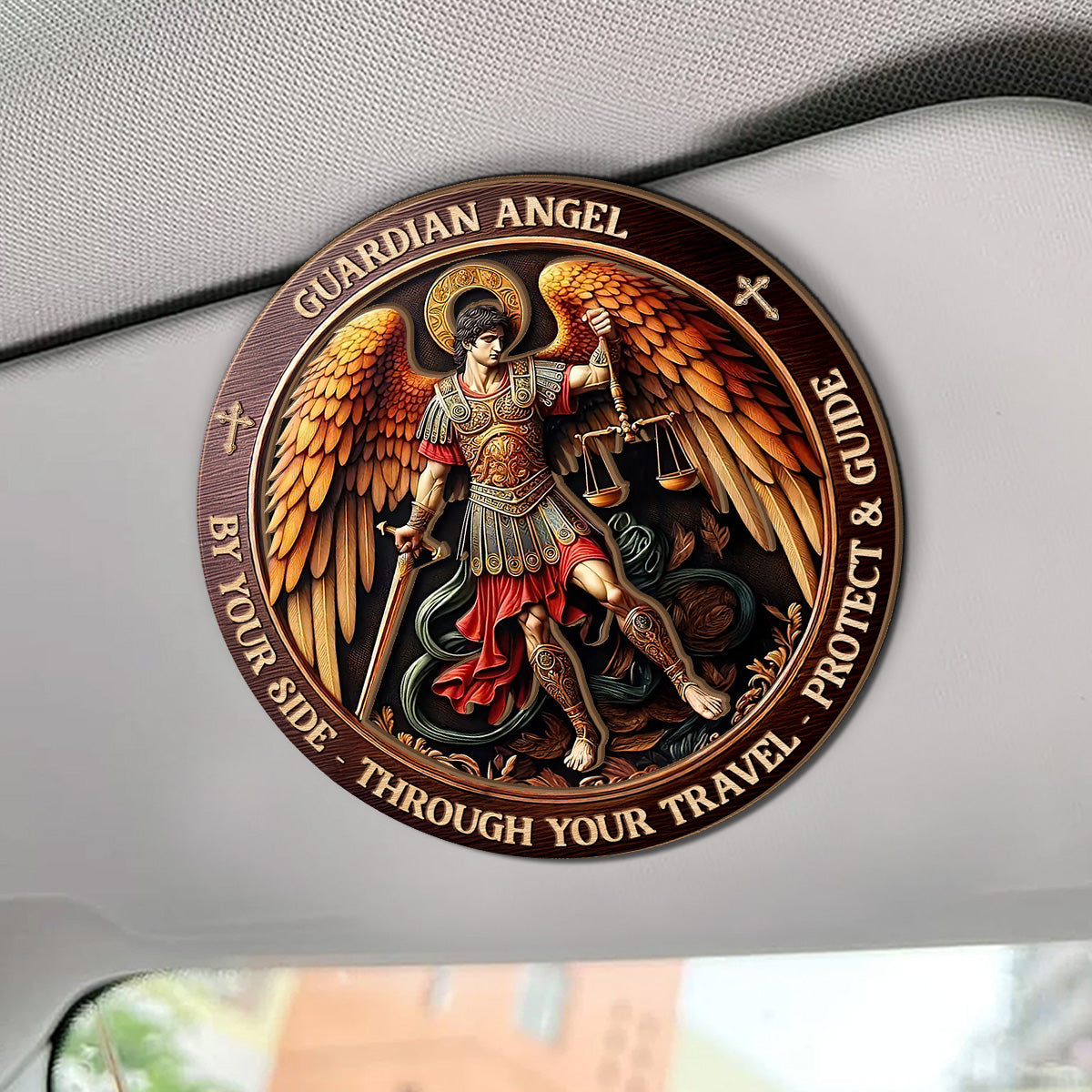 Guardian Angels By Your Side - Car Visor Clip