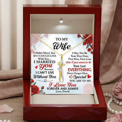 I Married You Because I Can't Live Without You - Personalized Hug Charm Necklace