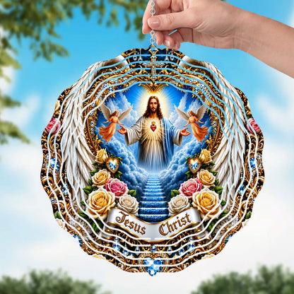 Sacred Heart Savior - Personalized Wind Spinners