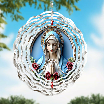 Sacred Heart Virgin Mary - Personalized Wind Spinners