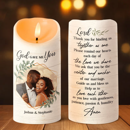 God Gave Me You - Personalized Flameless LED Candle