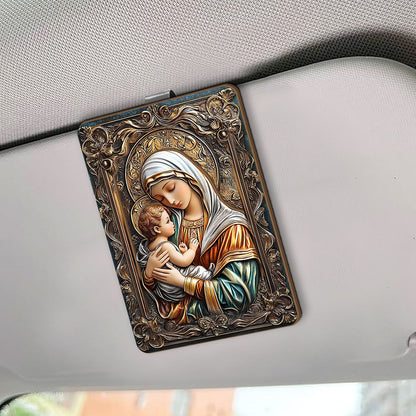 Vintage Mary & Jesus - Car Visor Clip