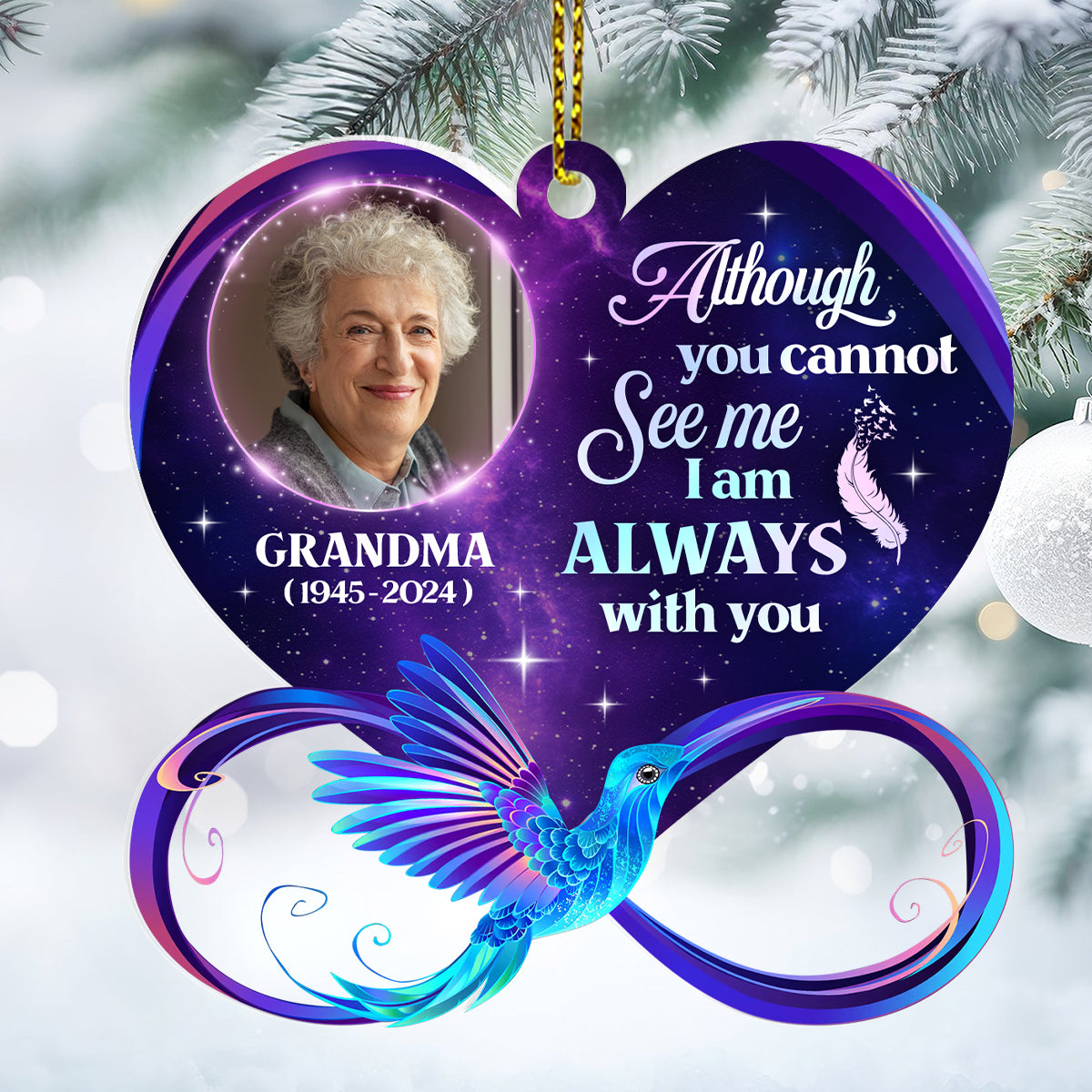 I'm Always With You - Personalized 1-Side Acrylic Ornament