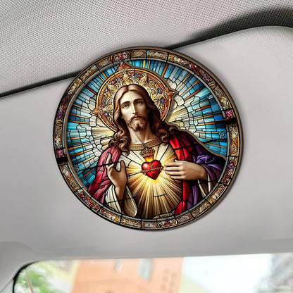 Heart Of Jesus - Car Visor Clip