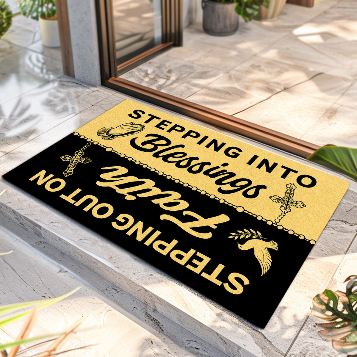 Stepping Into Blessings, Stepping Out On Faith - Doormat