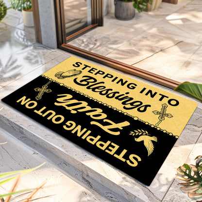 Stepping Into Blessings, Stepping Out On Faith - Doormat