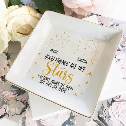 Good Friends Are Like Stars - Personalized Jewelry Dish FCJDLETN1876M