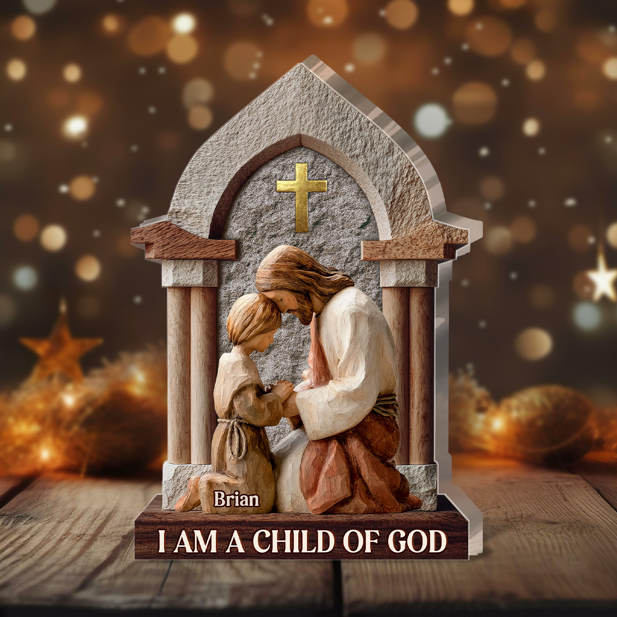 I Am A Child Of God - Personalized Custom Shaped Squared Acrylic Plaque