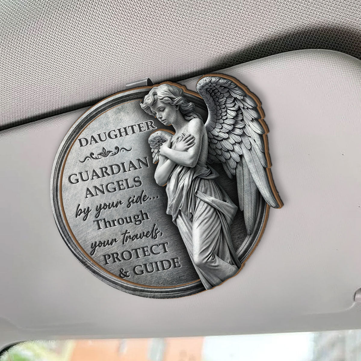 Guardian Angels By Your Side - Personalized Car Visor Clip