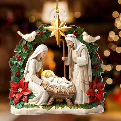 Ivory Blessing Jesus Is The Reason -  1-Layer Acrylic Ornament