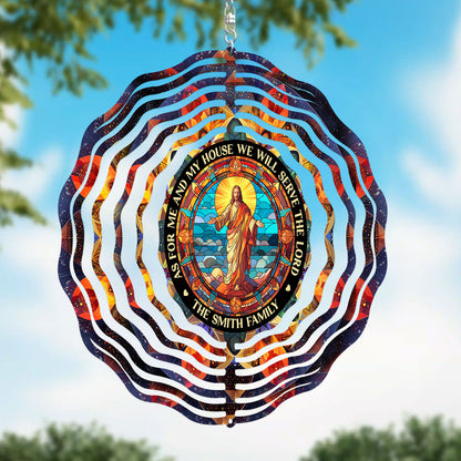 We Will Serve The Lord - Personalized Wind Spinners FCWISPLEH1527TA