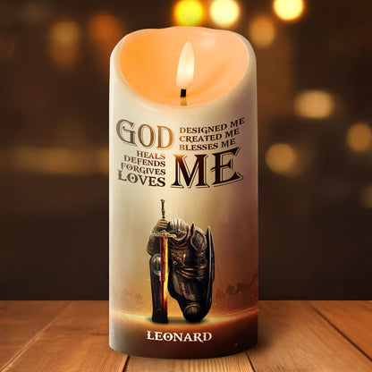 God Designed Me - Personalized Flameless LED Candle