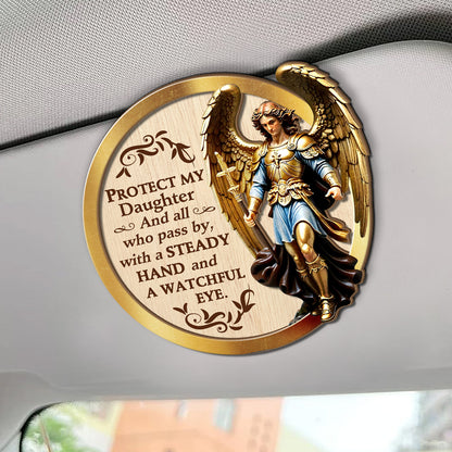 Protect Us With A Steady Hand And A Watchful Hand - Personalized Car Visor Clip