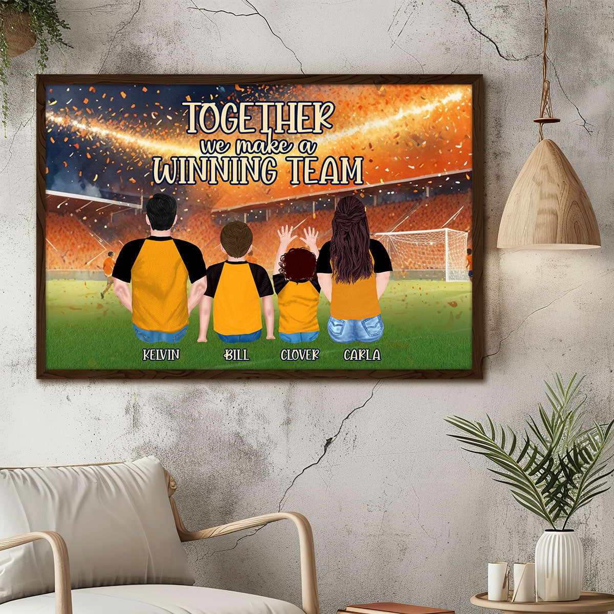 Together We Make A Winning Team - Personalized Poster