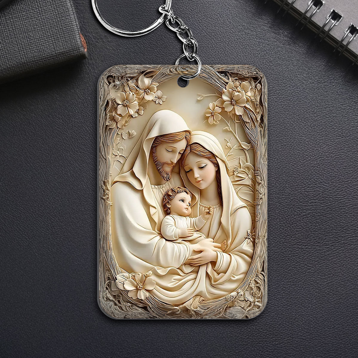 Vintage Inspired Holy Family - Acrylic Keychain