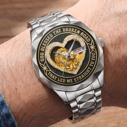 Blessed Road Led To You - Personalized Men's Wrist Watch