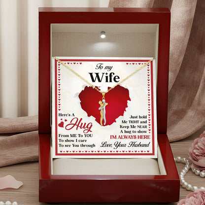 Here's A Hug From Me To You - Personalized Hug Charm Necklace