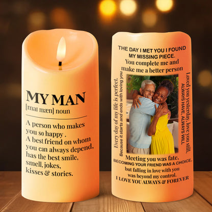 My Man - Personalized Flameless LED Candle