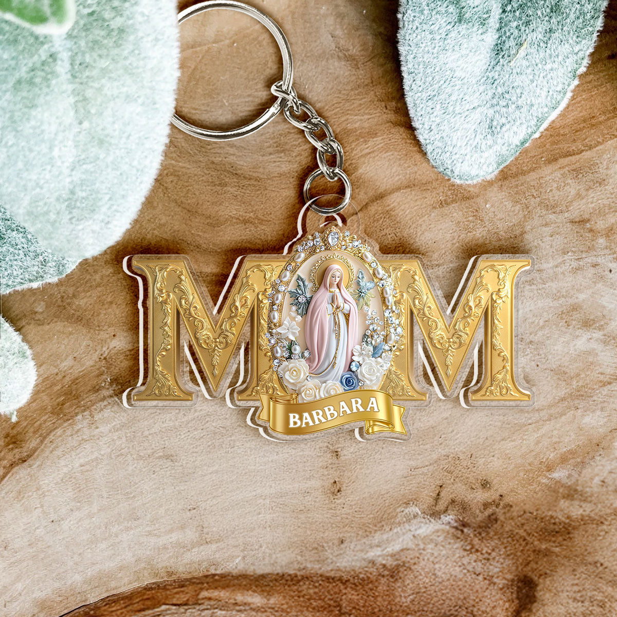 Lady Of Guadalupe Mom - Personalized Acrylic Keychain